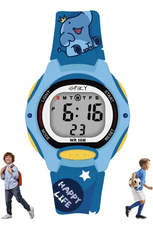 Spiky Unisex Kids Printed Dial & Straps Digital Automatic Watch SPKEVA18_C5_BLU