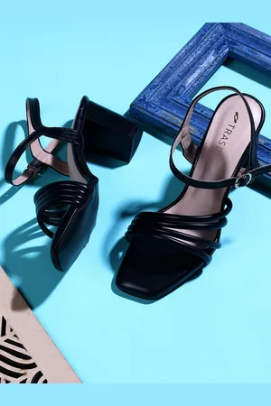 TRASE Open Toe Block Heels