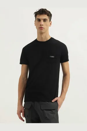 Benetton Men Solid Round Neck Pure Cotton T-Shirt