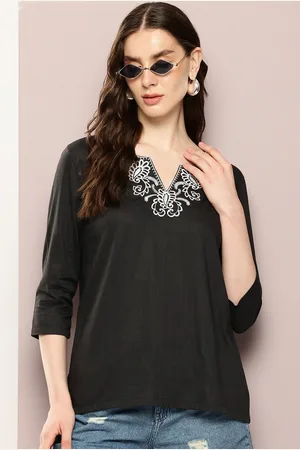 Kook N Keech Embroidered Cotton Top