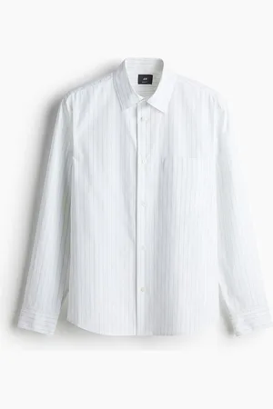 H&M Men Striped Pure Cotton Shirt