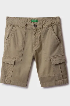 Benetton Boys High-Rise Cargo Shorts
