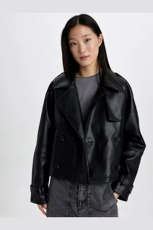 DeFacto Women Floral Crop Biker Jacket
