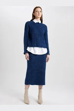 DeFacto Women Slip-On Straight Midi Skirts