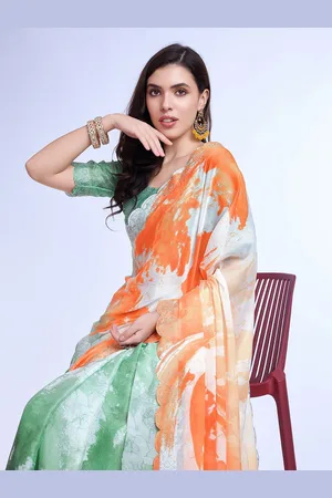 all about you Tie and Dye Beads and Stones Embellished Saree