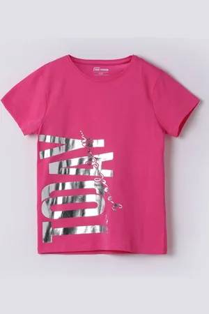 Lifestyle Girls Dry Fit Typography Printed Round Neck Cotton T-shirt
