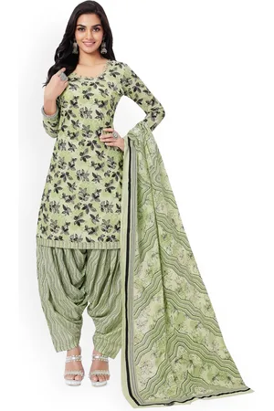 Miraan Floral Printed Pure Cotton Unstitched Dress Material