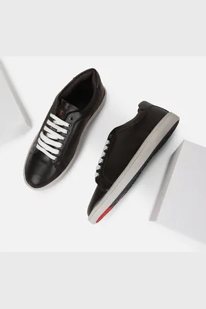 Louis Philippe Men Brown Perforations PU Sneakers