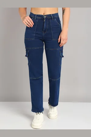 Nifty Women Relaxed Fit High-Rise Stretchable Cargo Style Jeans
