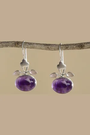 Fabindia Contemporary Shaped Stone Studded Drop Earrings