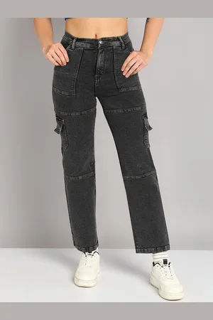Nifty Women Relaxed Fit High-Rise Stretchable Cargo Style Jeans
