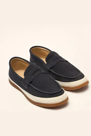 The Bear House Men Suede Loafers Lightweight Round-Toe Slip On Loafers for Casual Wear