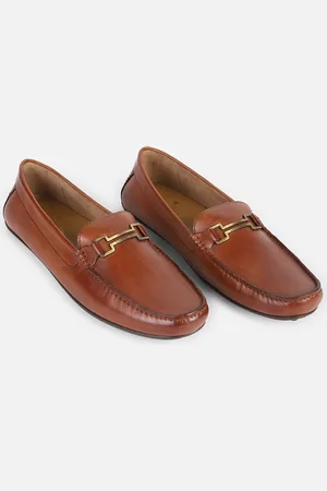 Louis Philippe Men Leather Formal Horsebit Loafers