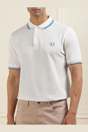 Fred Perry Men Solid Polo Collar Cotton Slim Fit T-shirt