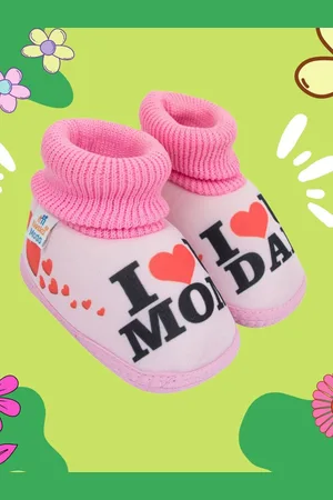 Neska Moda Unisex Kids Cotton Booties