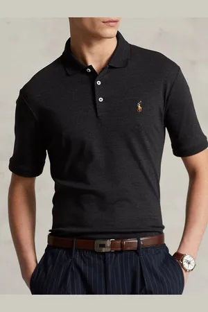 Ralph Lauren Men Solid Polo Collar Cotton Slim Fit T-shirt