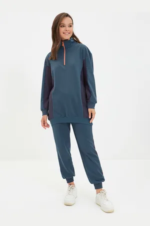 Trendyol Women Solid High Neck Long Sleeve Tracksuits