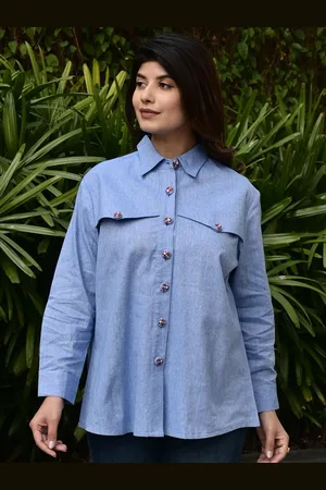 FUBAR Women Solid Shirt Collar Top