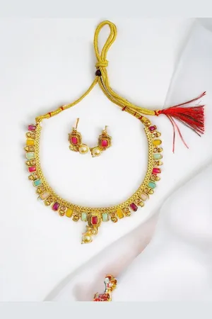 The Pari Gold-Plated Stone-Studded Jewellery Set