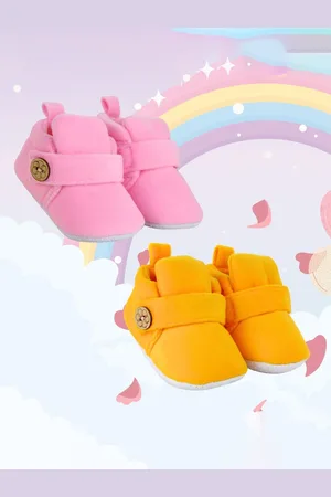 Neska Moda Kids Pack Of 2 Velvet Booties