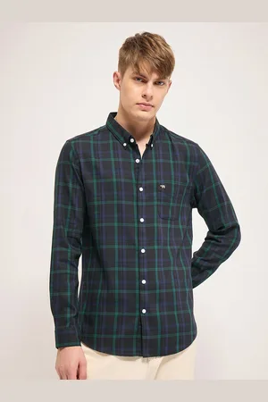 The Bear House Men Cotton Checked Slim Fit Casual Shirt