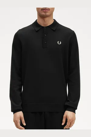 Fred Perry Men Solid Polo Collar Cotton Slim Fit T-shirt
