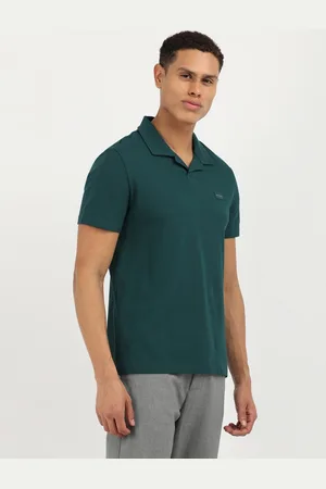 Calvin Klein Men Solid Polo Collar Cotton T-Shirt