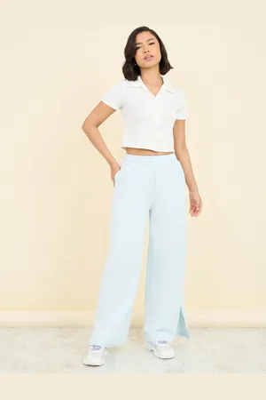 Styli Women Pure Cotton Flared-Fit Track Pants