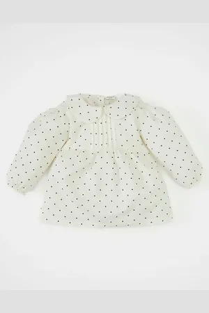 DeFacto Girls Polka Dot Print Peter Pan Collar A-Line Dress