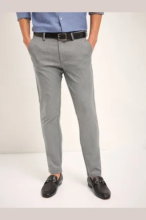 The Bear House Men Solid Slim Fit Formal Trouser