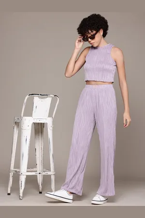 Roadster The Lifestyle Co. Plisse-Detail Top with Trouser Co-Ords