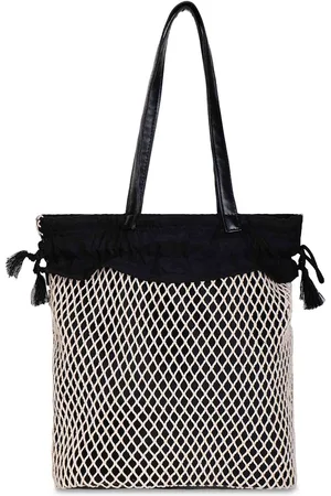 Mast & Harbour Geometric Printed Shopper Tote Bag with Fringed