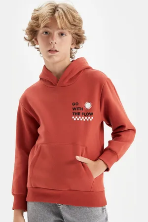 DeFacto Boys Printed Hooded Sweatshirt