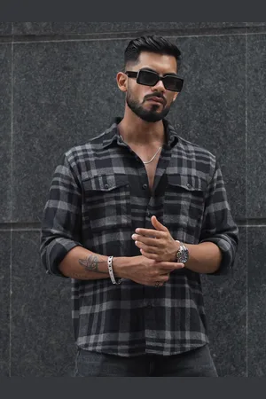 Powerlook Men Tartan Checks Opaque Checked Casual Shirt