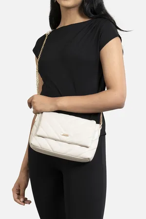 IRTH Off White Quilted Sling Bag
