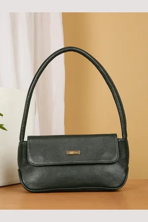 Teakwood Leathers Colourblocked Leather Structured Shoulder Bag