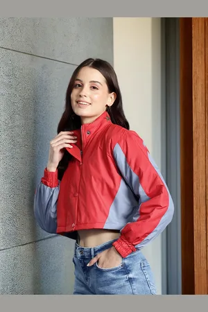 Mast & Harbour Women Colourblocked Crop Padded Jacket