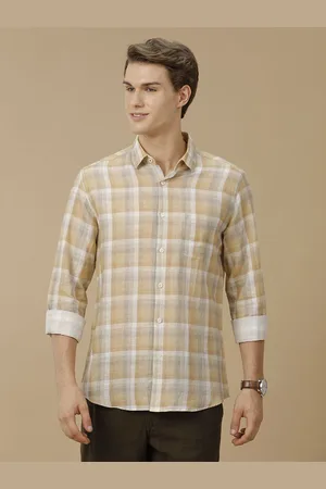 Linen Club Men Contemporary Slim Fit Tartan Checks Opaque Checked Casual Shirt