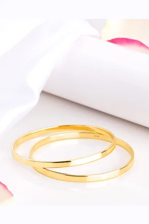 Zavya 925 Pure-Silver Gold-Plated Bangles