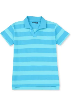 Gini and Jony Boys Striped Polo Collar Cotton T-shirt