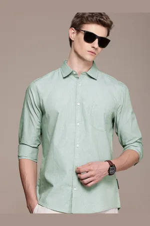 French Connection Men Premium Slim Fit Pure Cotton Slub Casual Shirt