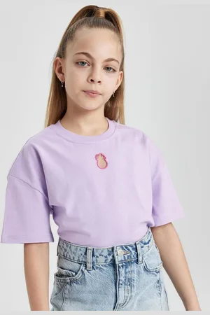 DeFacto Girls Regular Fit Pockets Cotton T-shirt