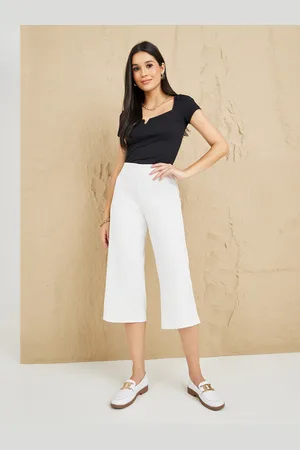 Styli Women Flared High-Rise Stretchable Culottes