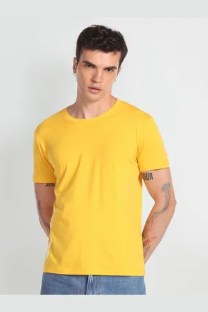 Flying Machine Men V-Neck Applique Slim Fit T-shirt