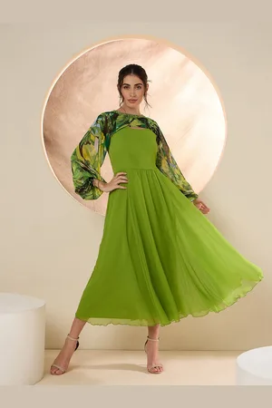 Antheaa Chiffon Embellished Maxi Dress