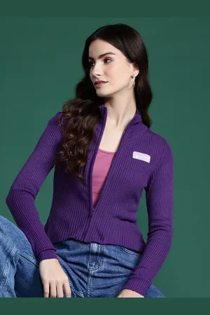 DressBerry Women Ribbed Acrylic Cardigan