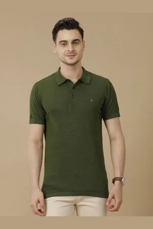 Linen Club Men Polo Collar Slim Fit T-shirt