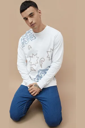 Lifestyle Men Abstract Printed Round Neck Sweatshirt