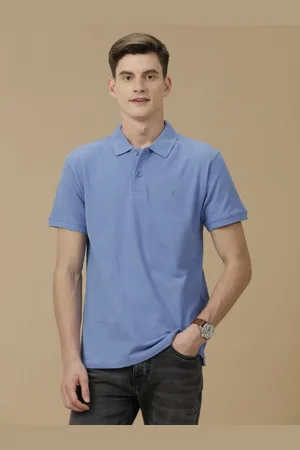 Linen Club Men Solid Polo Collar Slim Fit T-shirt