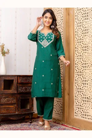 Celebravo Ethnic Motifs Embroidered Straight Zari Kurta With Trousers & Dupatta